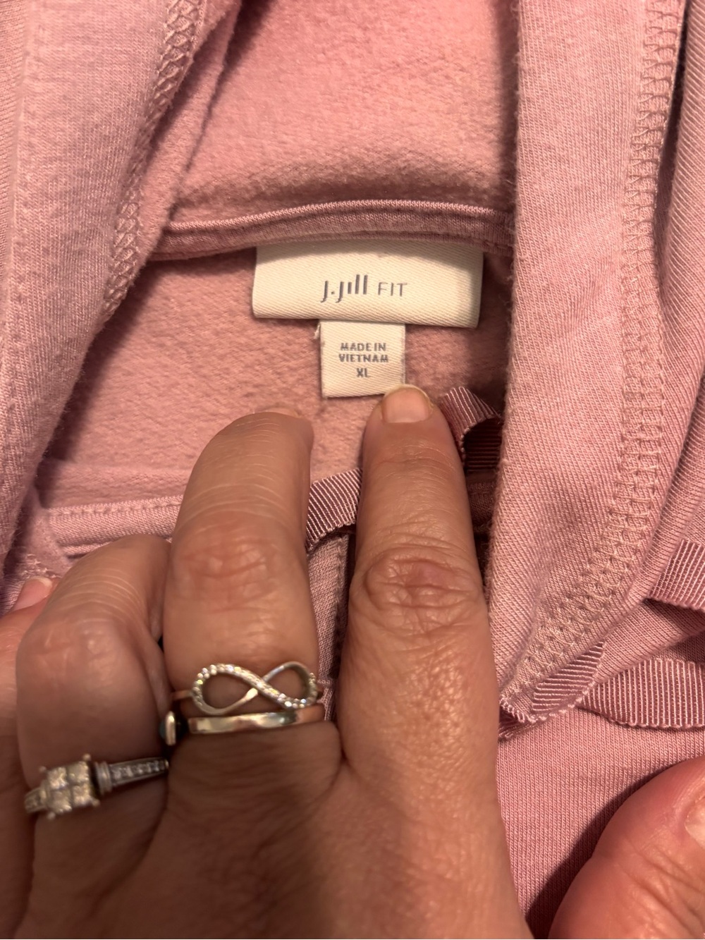 J. Jill Fit Hoodie in Dusty Rose Pink